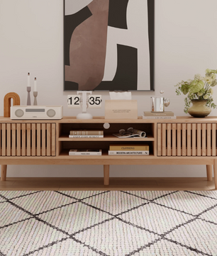 TV-meubel Houtlook met Opbergruimte – 150 cm Breed, Modern Design