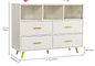 Ladekast met 4 Lades & Open Vakken – Zwart Hout, Modern & Multifunctioneel
