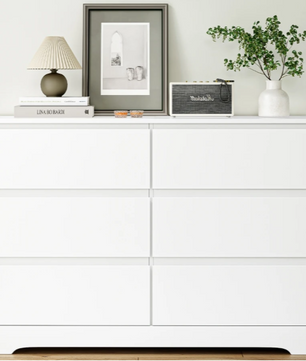 Ladekast met 6 Lades – Houten Dressoir voor Slaapkamer, Woonkamer & Hal