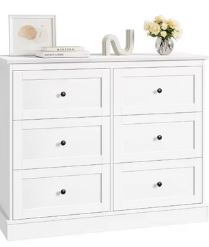 Ladekast met 6 Lades – Houten Dressoir voor Slaapkamer, Woonkamer & Hal