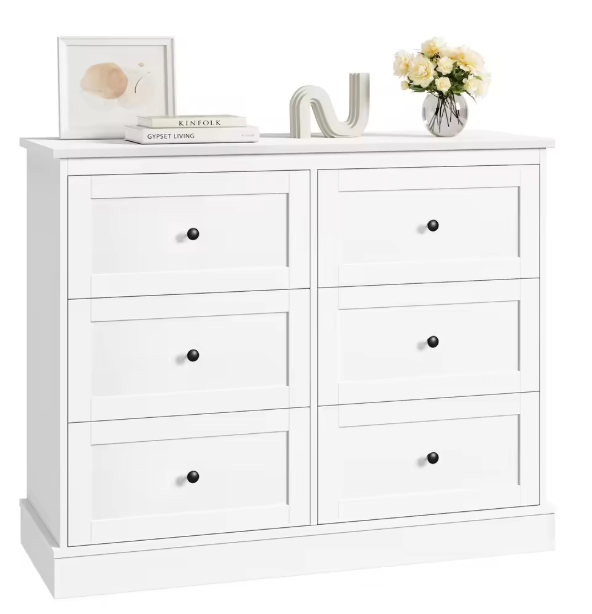 Ladekast met 6 Lades – Houten Dressoir voor Slaapkamer, Woonkamer & Hal