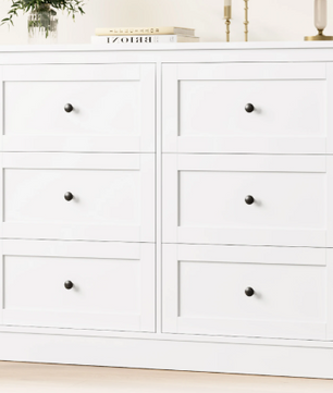 Ladekast met 6 Lades – Houten Dressoir voor Slaapkamer, Woonkamer & Hal