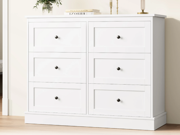 Ladekast met 6 Lades – Houten Dressoir voor Slaapkamer, Woonkamer & Hal