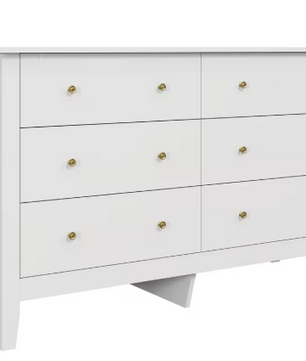 Ladekast met 6 Lades – Houten Dressoir voor Slaapkamer & Woonkamer