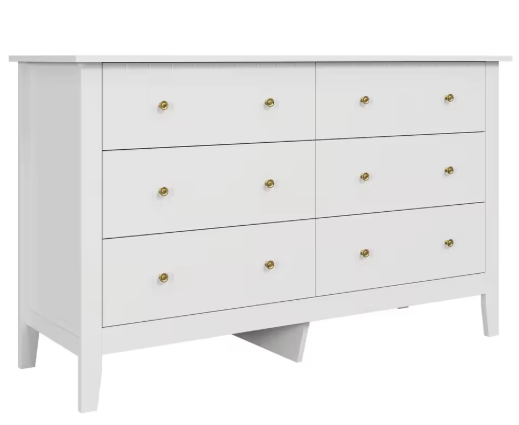 Ladekast met 6 Lades – Houten Dressoir voor Slaapkamer & Woonkamer
