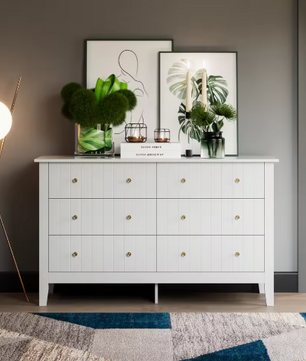 Ladekast met 6 Lades – Houten Dressoir voor Slaapkamer & Woonkamer