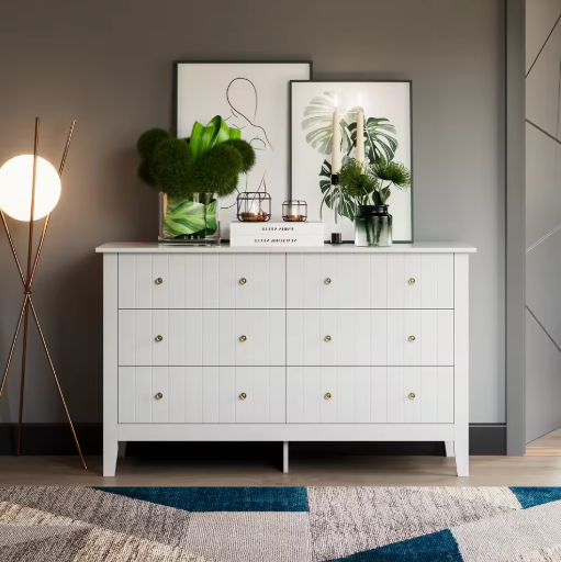 Ladekast met 6 Lades – Houten Dressoir voor Slaapkamer & Woonkamer