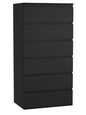 Ladekast met 6 Lades – Hoge Witte/Zwarte Houten Dressoir
