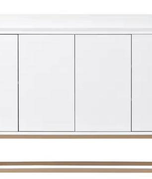 Buffetkast met 4 Deuren – Minimalistisch Dressoir met Metalen Poten