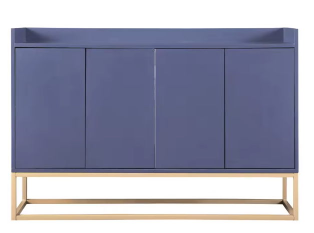 Buffetkast met 4 Deuren – Minimalistisch Dressoir met Metalen Poten