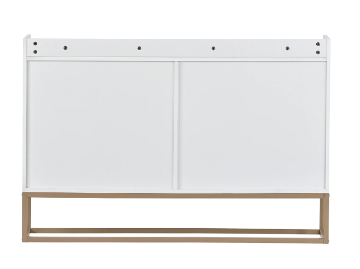 Buffetkast met 4 Deuren – Minimalistisch Dressoir met Metalen Poten