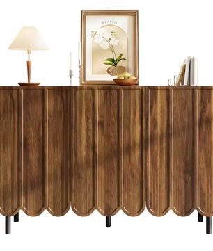 Modern Houten Sideboard – Dressoir met 2 Deuren & Verstelbare Planken 120×35×80 cm