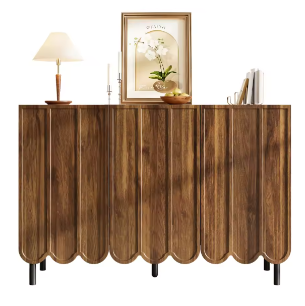 Modern Houten Sideboard – Dressoir met 2 Deuren & Verstelbare Planken 120×35×80 cm