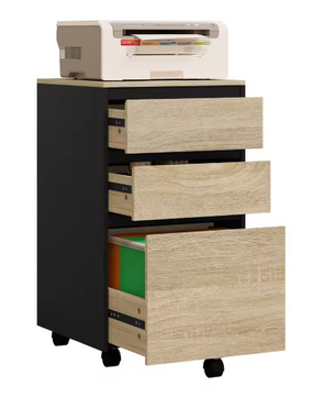 Mobiele Archiefkast met 3 Lades – Industriële Rolkast 40×70×40 cm