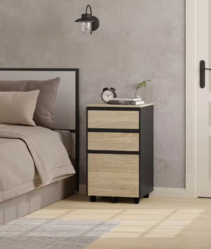 Mobiele Archiefkast met 3 Lades – Industriële Rolkast 40×70×40 cm