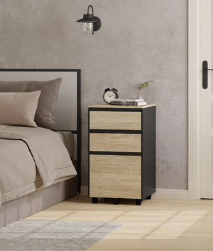 Mobiele Archiefkast met 3 Lades – Industriële Rolkast 40×70×40 cm