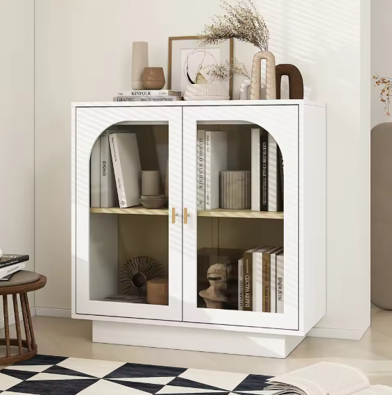 Witte Houten Kledingkast met 2 Deuren & 2 Lades – Opbergkast 79×35×80 cm