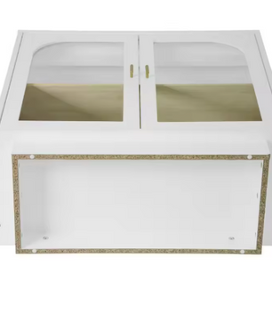 Witte Houten Kledingkast met 2 Deuren & 2 Lades – Opbergkast 79×35×80 cm