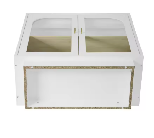 Witte Houten Kledingkast met 2 Deuren & 2 Lades – Opbergkast 79×35×80 cm