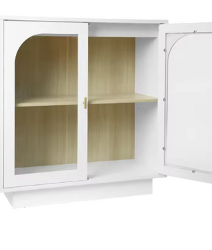 Witte Houten Kledingkast met 2 Deuren & 2 Lades – Opbergkast 79×35×80 cm