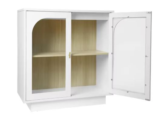 Witte Houten Kledingkast met 2 Deuren & 2 Lades – Opbergkast 79×35×80 cm