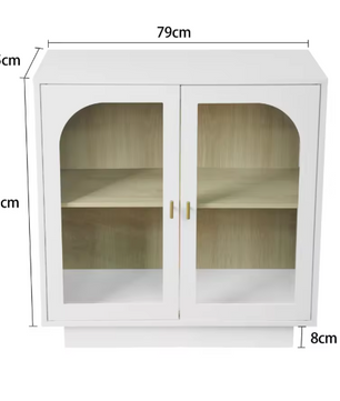 Witte Houten Kledingkast met 2 Deuren & 2 Lades – Opbergkast 79×35×80 cm