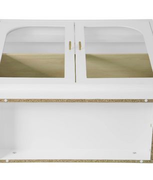 Witte Houten Kledingkast met 2 Deuren & 2 Lades – Opbergkast 79×35×80 cm