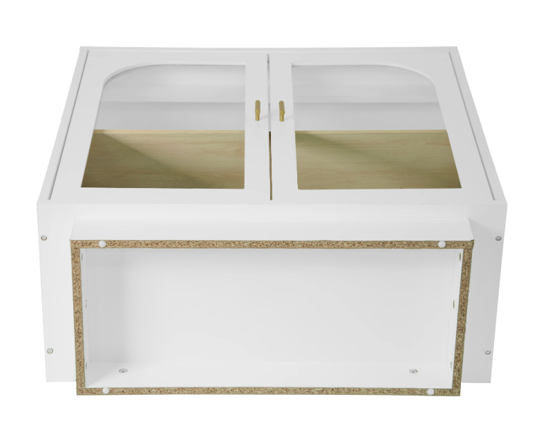 Witte Houten Kledingkast met 2 Deuren & 2 Lades – Opbergkast 79×35×80 cm