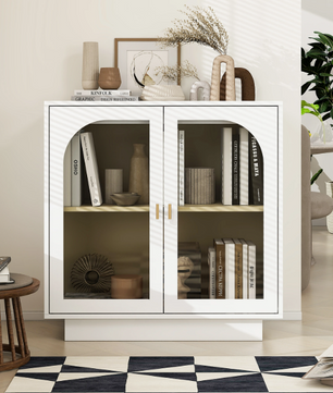 Witte Houten Kledingkast met 2 Deuren & 2 Lades – Opbergkast 79×35×80 cm
