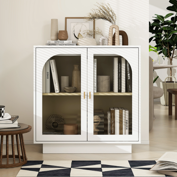 Witte Houten Kledingkast met 2 Deuren & 2 Lades – Opbergkast 79×35×80 cm