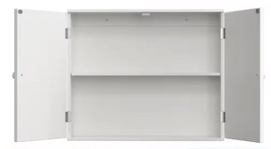 Witte Opbergkast met 2 Deuren – Vrijstaand & Wandkast, MDF, Verstelbare Plank