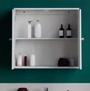 Witte Opbergkast met 2 Deuren – Vrijstaand & Wandkast, MDF, Verstelbare Plank