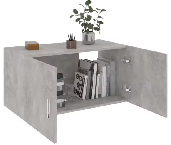 Moderne Wandkast met 2 Deuren – Hangende Opbergkast 80×39×40 cm