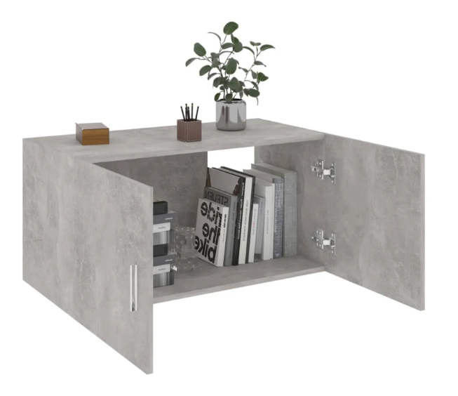 Moderne Wandkast met 2 Deuren – Hangende Opbergkast 80×39×40 cm