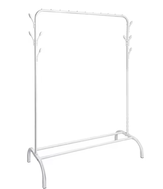 Kledingrek met Schoenenrek – Staande Kapstok met Legplank 154×43×105 cm