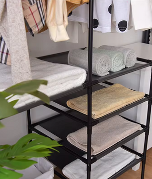 Dubbel Kledingrek met Schoenenrek – Grote Staande Kapstok met Haken & Legplank