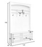 Kapstok met Schoenenbank – Garderoberek met 6 Haken & Zitbank, 120×40×191 cm
