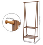 Bamboe Kledingrek Opvouwbaar – Kapstok met Kledingstang & Planken 66×40×160 cm