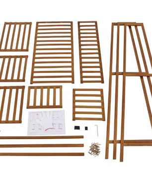 Bamboe Kledingrek met Legplanken – Open Kledingkast 110×40×140 cm