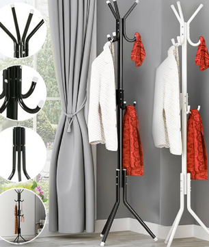 Staande Kapstok met 12 Haken – Metalen Kleding- en Hoedenrek 175 cm