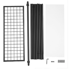 Minimalistische Kledingstandaard met Staalframe – Kapstok met Legplank & Hangroede, 92,5×33,5×153 cm