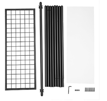 Minimalistische Kledingstandaard met Staalframe – Kapstok met Legplank & Hangroede, 92,5×33,5×153 cm
