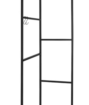 Metalen Hoekkast Kapstokrek met Legplank & Haken – Vrijstaand, 62×171 cm