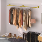 Wandmontage Kledingrek – Industrieel Buisontwerp 180 cm met Haken & Ruimtebesparend Design