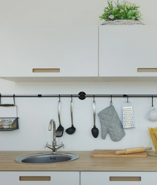 Wandmontage Kledingrek – Industrieel Buisontwerp 180 cm met Haken & Ruimtebesparend Design