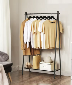 Minimalistische Kledingstandaard met Legplank – Stalen Frame & Draagkracht tot 55 kg