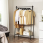 Minimalistische Kledingstandaard met Legplank – Stalen Frame & Draagkracht tot 55 kg