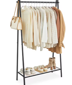 Minimalistische Kledingstandaard met Legplank – Stalen Frame & Draagkracht tot 55 kg