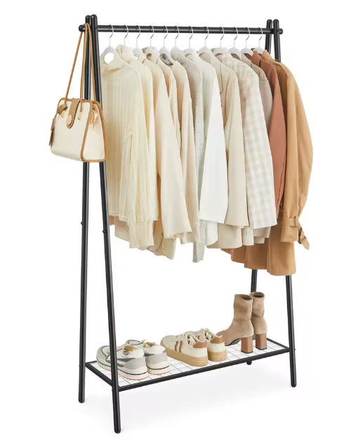 Minimalistische Kledingstandaard met Legplank – Stalen Frame & Draagkracht tot 55 kg