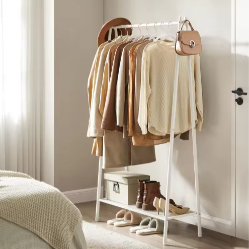 Minimalistische Kledingstandaard met Legplank – Stalen Frame & Draagkracht tot 55 kg